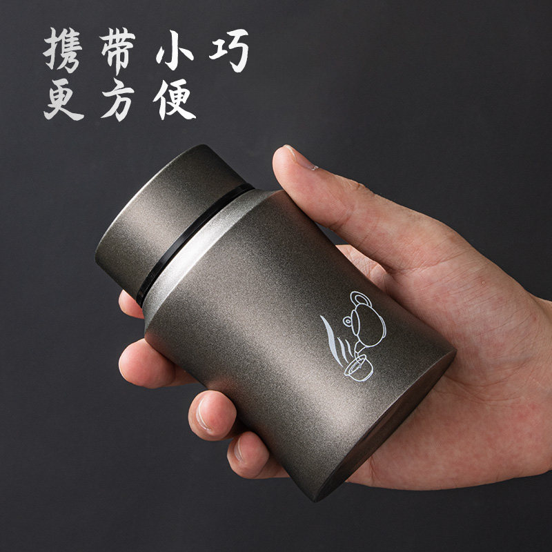 京适不锈钢复古中式茶叶罐图片