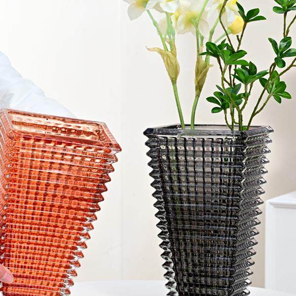 轻奢欧式简约摆设水晶玻璃花瓶客厅摆件装饰品办公桌插花花器现代