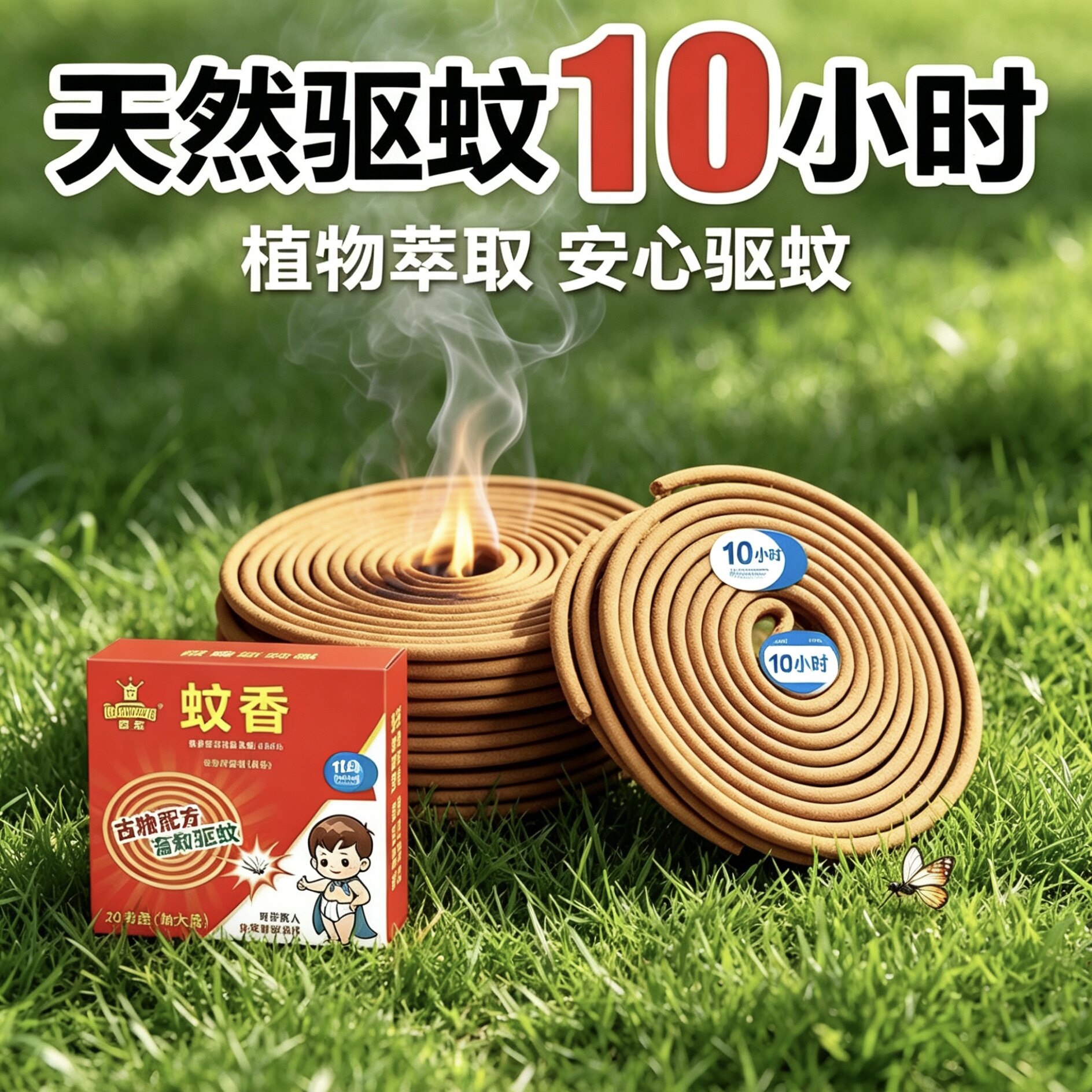 正品蚊香蛙王檀香型蚊香家用蛟香植物驱蚊蝇非无毒蚊烟香