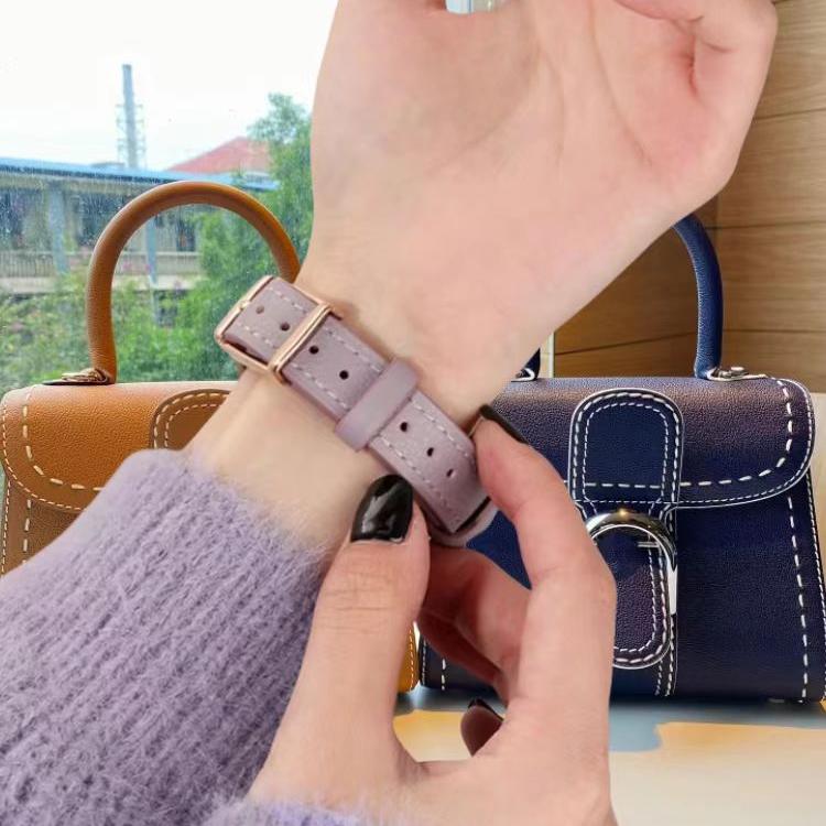 watch小蛮腰高级感真皮手表带