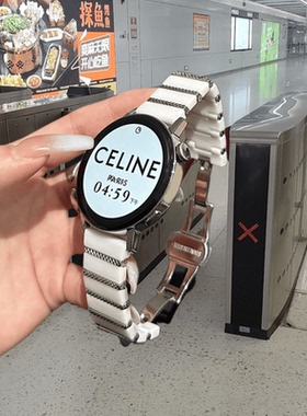 适用三星Galaxywatch7ultra65手表带苹果华为fit一加vivo钢间陶瓷