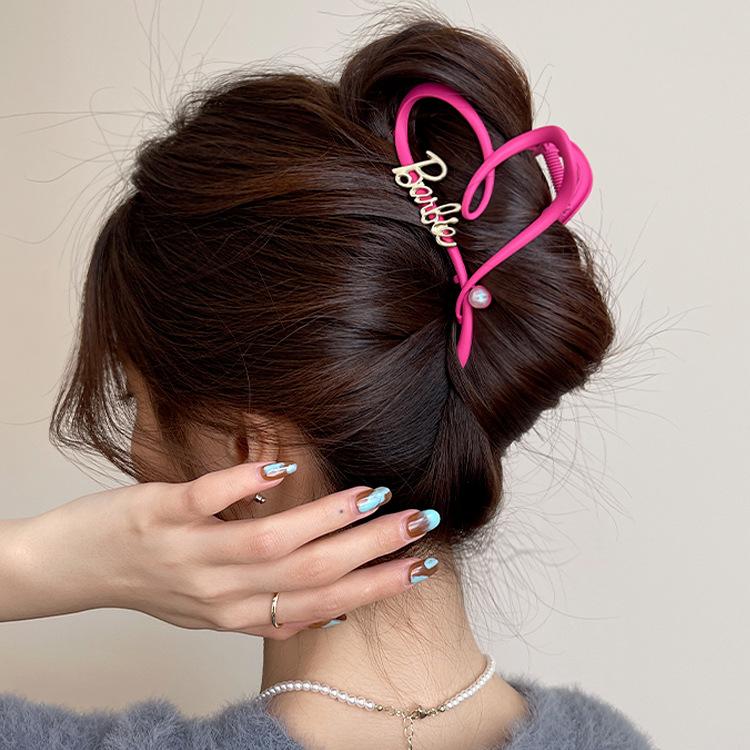 高级感字母气质后脑勺头饰芭比风