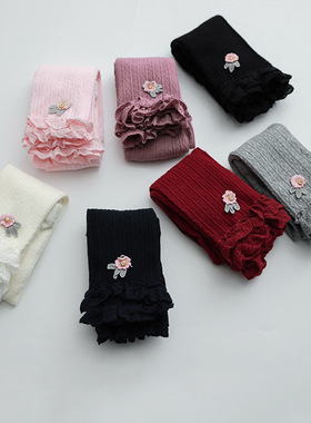 韩版新春秋款宝宝打底裤棉婴儿可开档裤婴幼儿童开裆九分打底裤