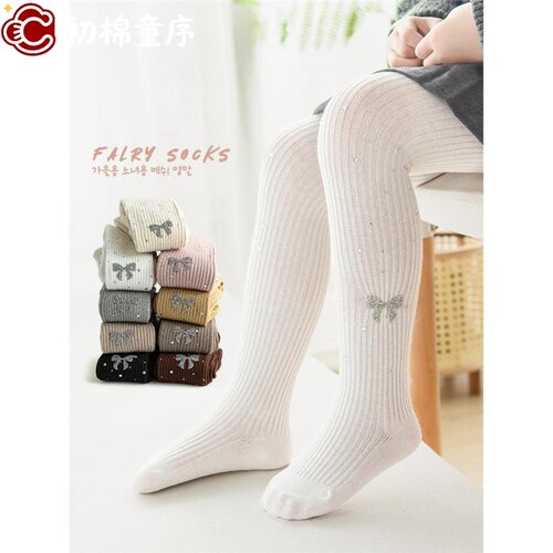 儿童带钻袜子春秋季打底