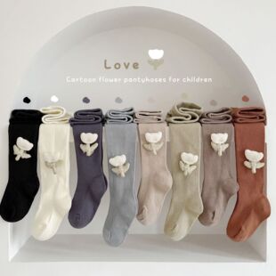 新儿童连裤 袜连脚外穿 袜春秋仿无骨a类女孩打底袜纯色细纹女童裤