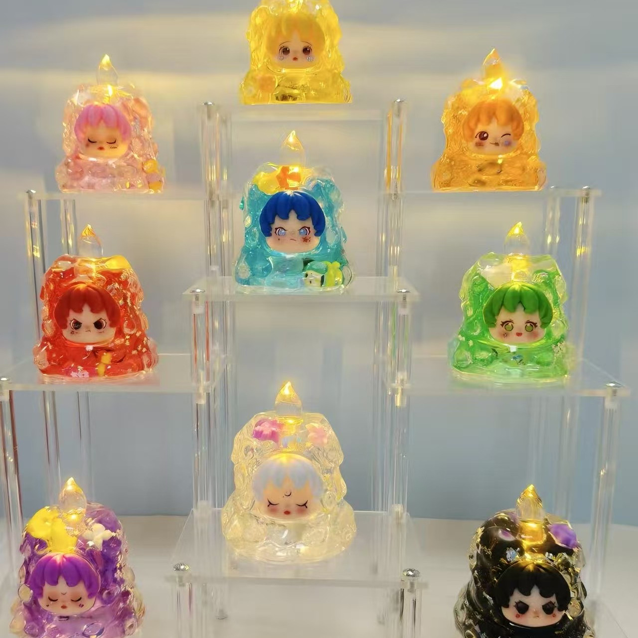 许愿蜡烛桌面摆件10色办公室DIY摆件