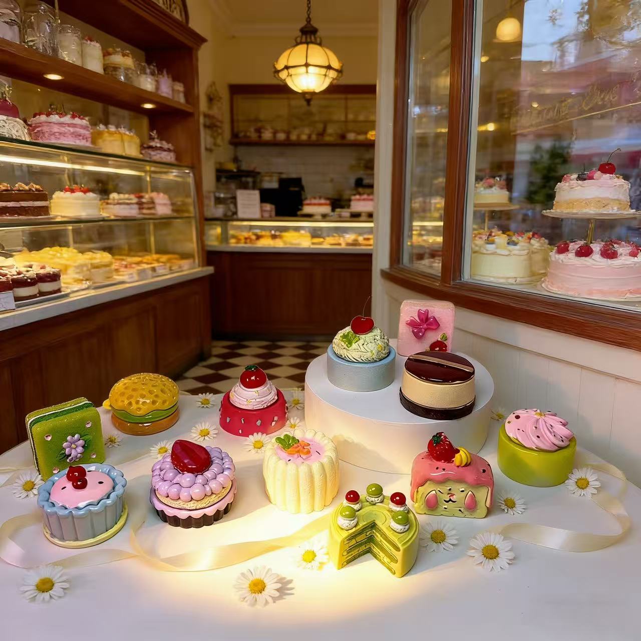 仿真蛋糕桌面摆件 12色桌面车载办公室DIY摆件