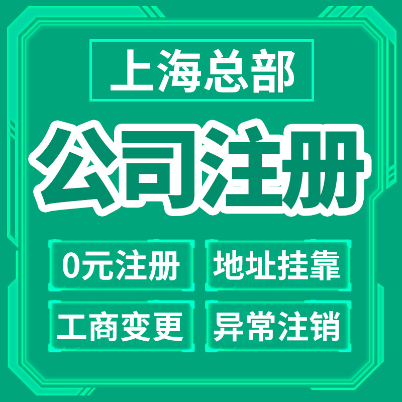 上海市奉贤区公司注册营业执照办理税务登记个体电商户变更办理企 商务/设计服务 工商注册 原图主图