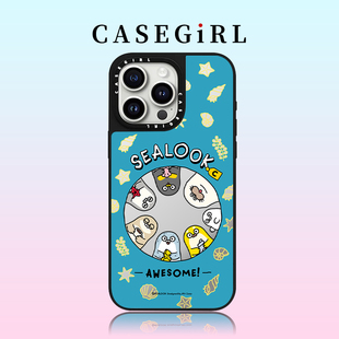 CASEGIRL联名Sealook冰洞唱片适用iPhone17ProMax手机壳苹果16plus镜面15pro磁吸14全包13防摔12可爱11网红女