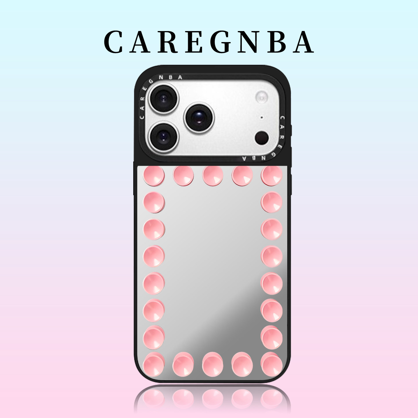CAREGNBA联名粉色圆点适用苹果17ProMax手机壳新款iPhone16pro高级感15plus创意14/13/12女11XR磁吸