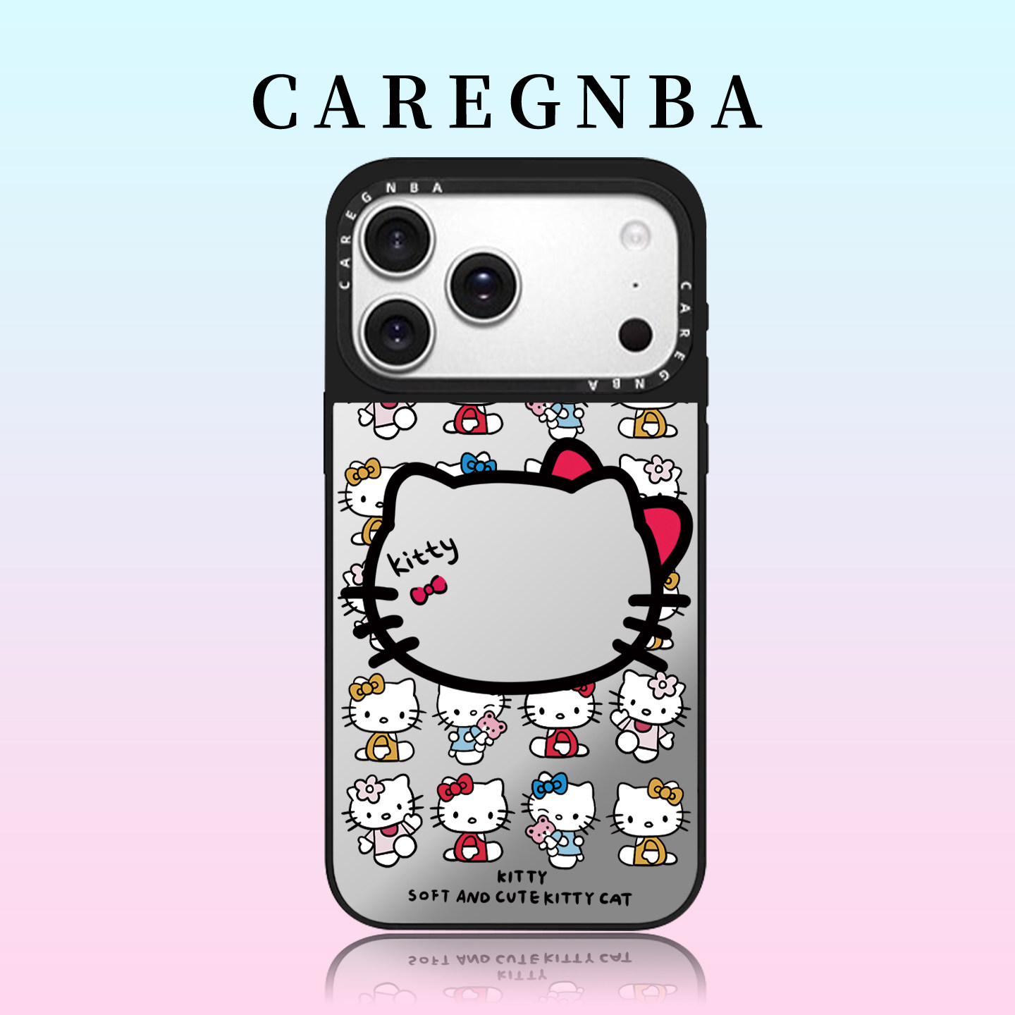 CAREGNBA联名全屏凯蒂猫适用苹果17ProMax手机壳新款iPhone16pro巨好看15plus可爱14卡通12防摔13创意11女XR