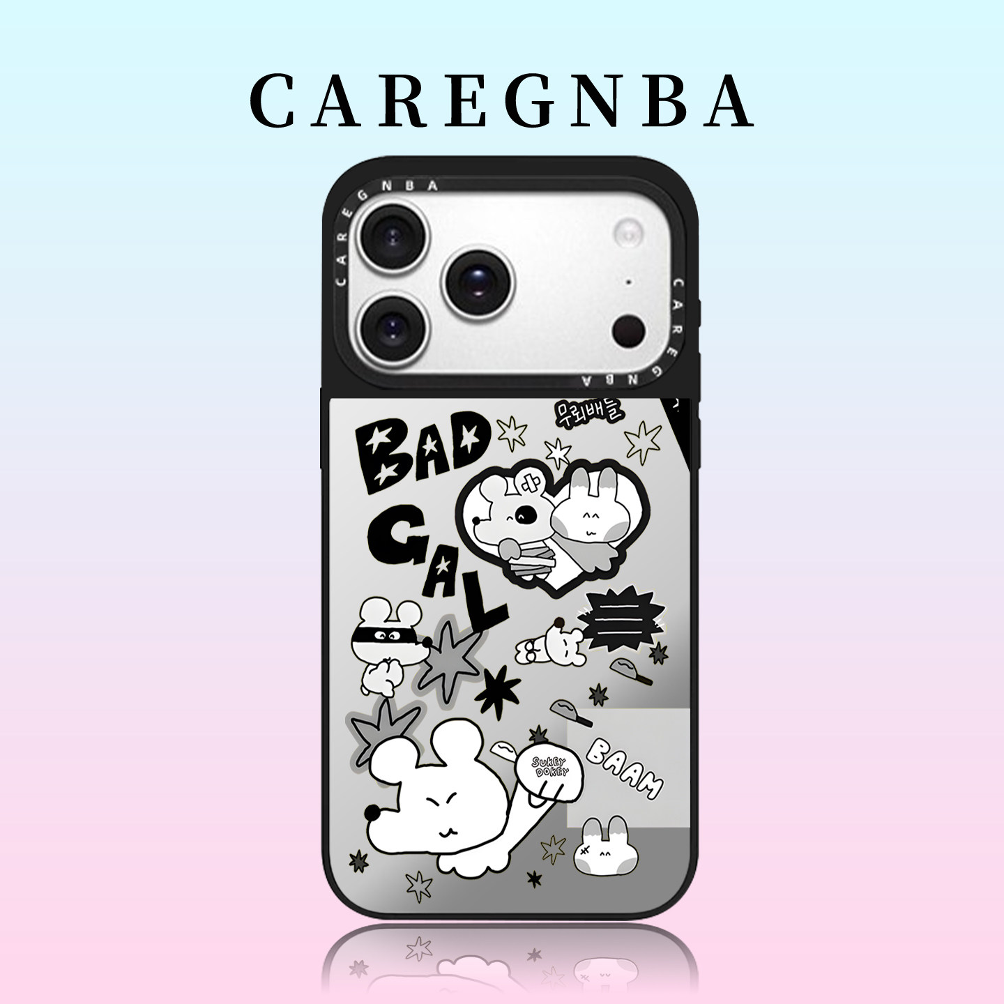 CAREGNBA联名Sukeydokey坏女孩适用iPhone17ProMax手机壳苹果16plus磁吸15pro镜面14全包13防摔12卡通11女生
