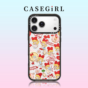 CASEGIR联名捧花少女系列适用苹果17ProMax手机壳iPhone16pro少女心事贴纸15plus可爱14小众12防摔11创意13