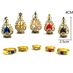 魔法项链 金色小圆灵魂宝石戒指opp袋 magic girl动漫饰品