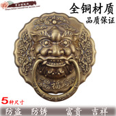 中式 门环纯铜狮子头玻璃门拉手别墅大门兽头仿古麒麟铁门木门把手