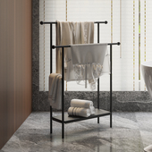 顾得家具可移动小空间浴室架置物架家用落地毛巾架免打孔卫生间