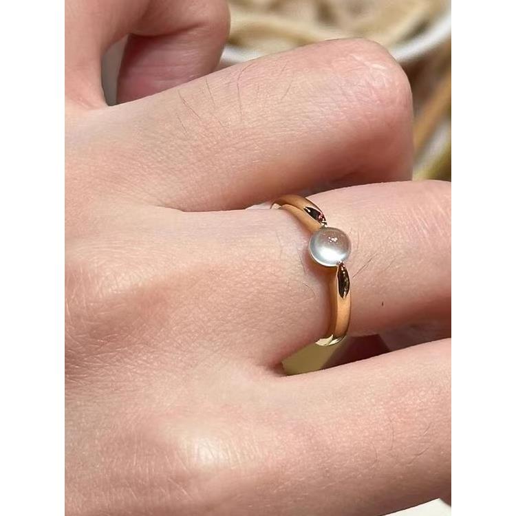 新中式清透仿天然玉髓精细款戒指