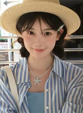 多巴胺度假风串珠海星项链度假风