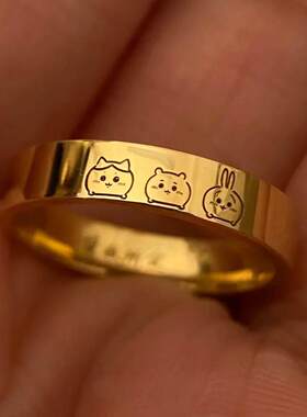 可爱乌萨奇吉伊戒指女款小众设计