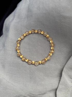 金色串珠手串女款新中式时尚手链高颜值轻奢高级感千金感叠戴手饰