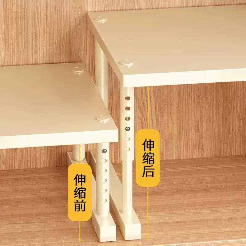柜子分层架衣柜柜内伸缩收纳衣橱隔板厨房橱柜分隔神器鞋柜置物架