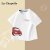 [100% Cotton]Red Car White