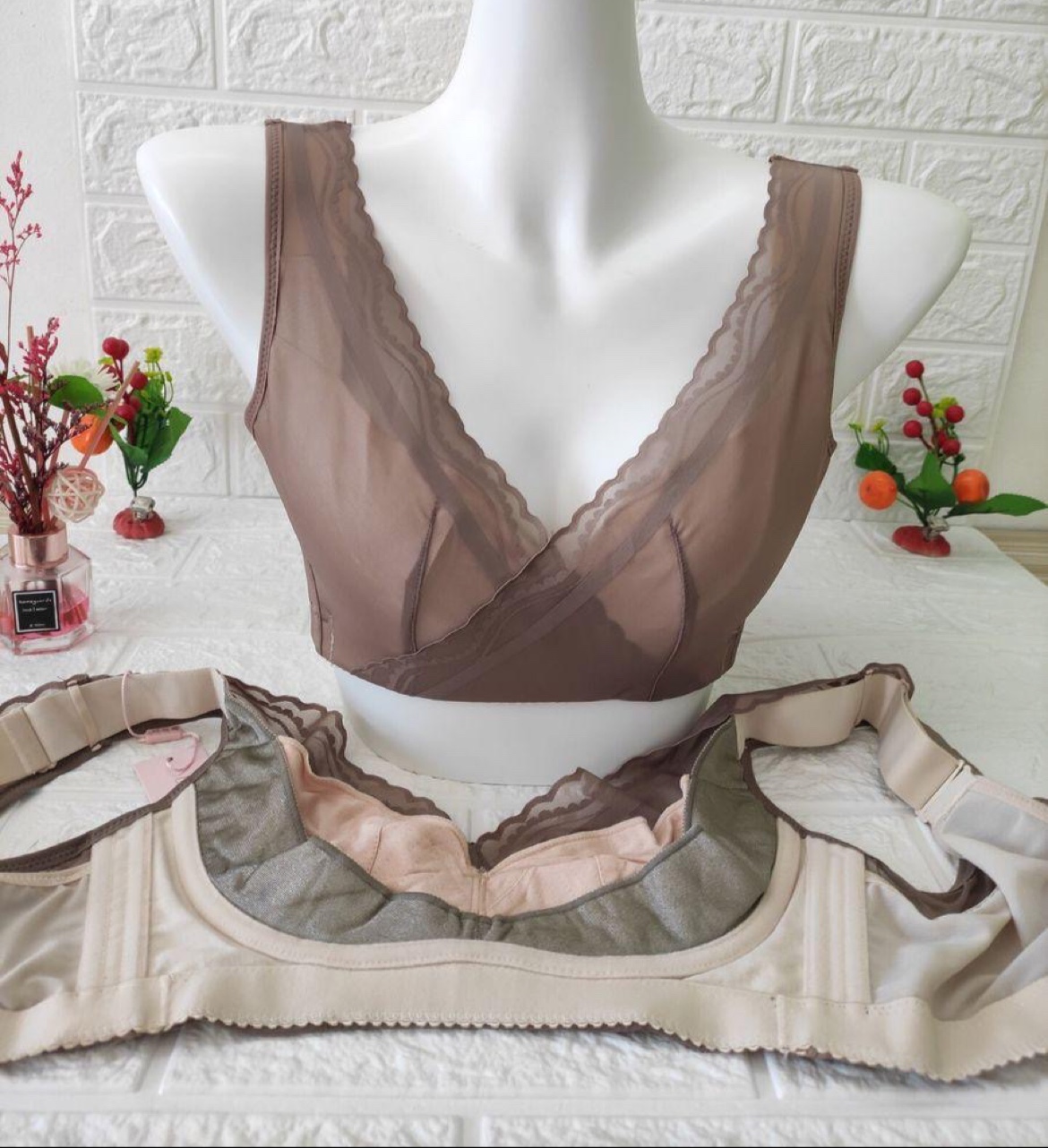 傲雪棋内衣c1-1101银纤维超薄无海棉无钢圈聚拢超薄收副乳文胸女