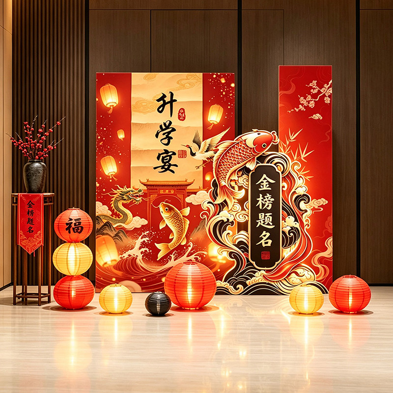 升学宴布置氛围酒店装饰KT板