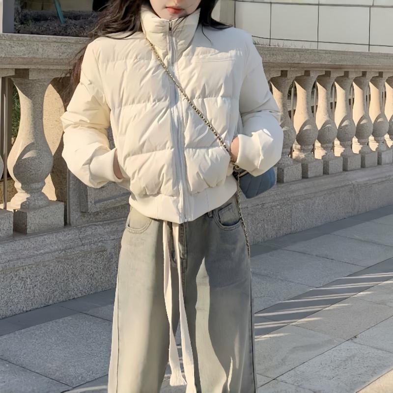 高质量加厚保暖白鸭绒羽绒服外套