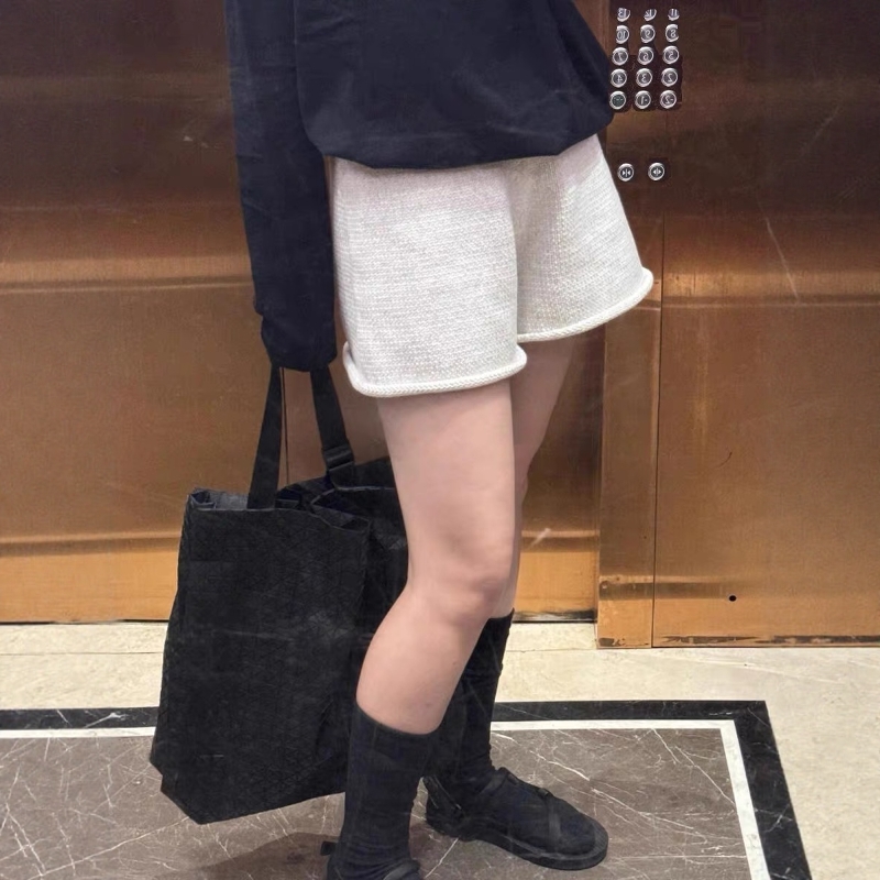 卷边辣妹针织短裤毛线裤子女