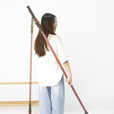 190CM塑胶PU黑神话悟空如意金箍棒一比一大号PU软胶材质模型手办