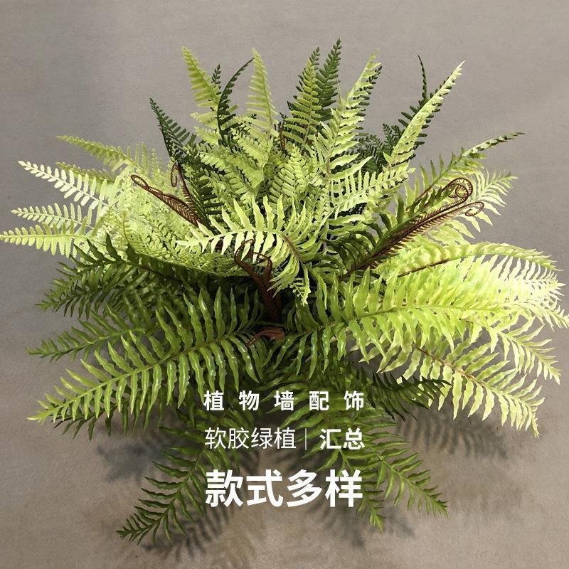 仿真绿植真手感蕨类植植物波斯草蕨仿草插地造景装饰小植绿 物墙