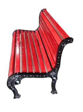 户外公园庭院多靠人休息镀背长椅实木木锌管塑转印铝合金休闲sw-6