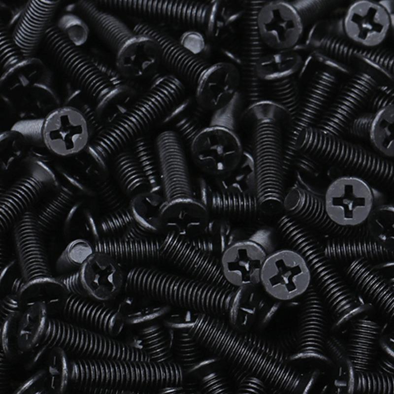 FM铁十发黑字槽小215色沉头螺丝黑小平头螺丝螺钉2/M2.5/MM3/M4
