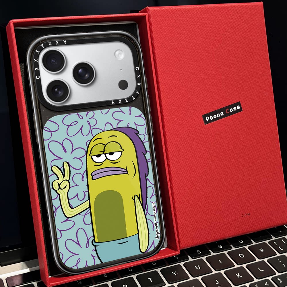 C家丑鱼体面微笑恶霸放空合法搭子18Promax手机壳磁吸MagSafe适用苹果iPhone18Pro明星同款17promax卡通17pro