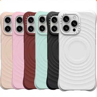 CASE高级波漾纹适用苹果iPhone17ProMax简约17air波漾纹磁吸Magsafe手机壳14pro防摔15活力保护套16P液态硅胶