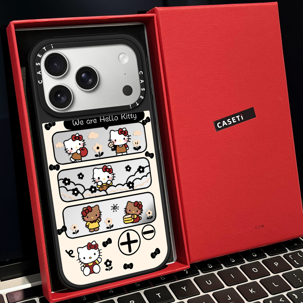 CASE联名kitty镂空窗口播放器磁吸MagSafe适用苹果17/16proMax手机壳iPhone15防摔16pro保护套13/14镜面17Air
