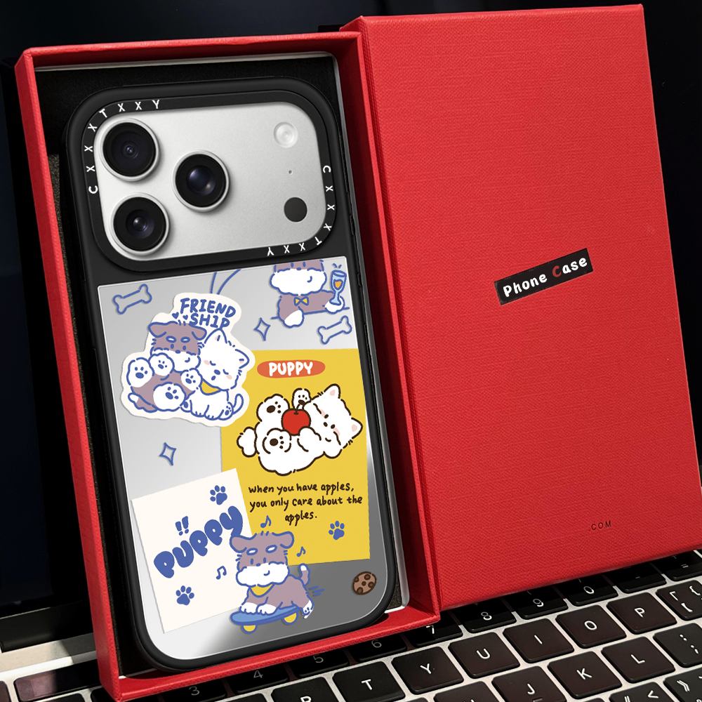 【C家】西高地狗狗橘猫滑板磁吸MagSafe适用苹果17/16proMax手机壳iPhone15防摔16pro保护套13/14p镜面17Air