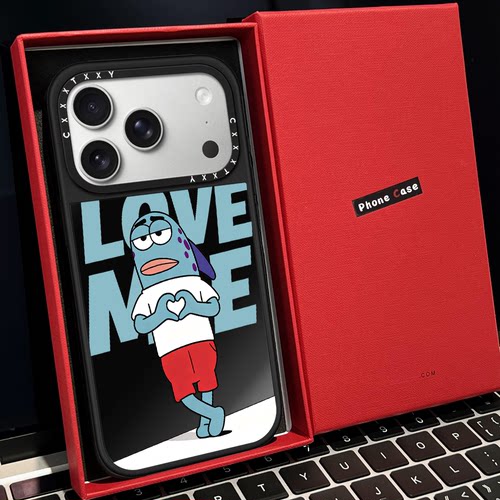 【C家】比奇堡居民比心丑鱼恶霸磁吸MagSafe适用苹果17/16proMax手机壳iPhone15防摔16pro保护套13/14镜面Air