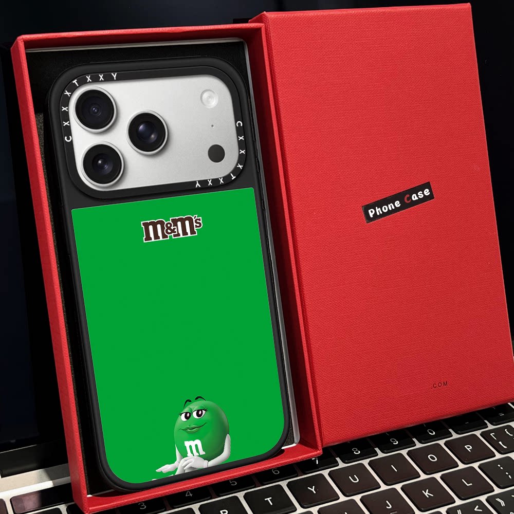 C家彩虹糖果巧克力M豆M&M'S人物磁吸MagSafe适用苹果17/18proMax手机壳iPhone15防摔16pro保护套13/14p镜面17