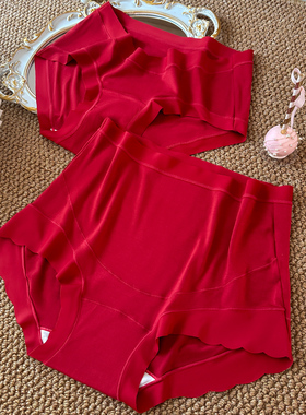 莫代尔大红色孕妇内裤怀孕期高腰托腹孕早中晚期无痕低腰三角孕裤