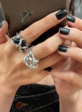 PRINCess女小众设计荆棘爱心戒指