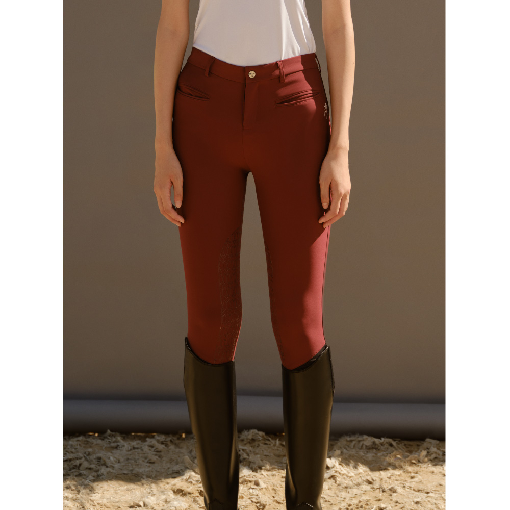 爱跃马女士全胶耐磨高弹弧形马裤