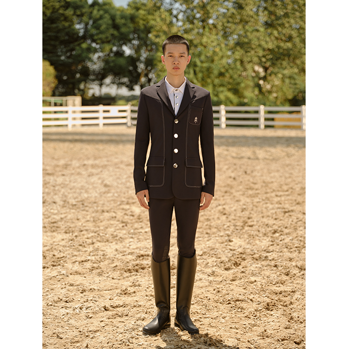 男士马术障碍比赛纯色西服训练骑士服