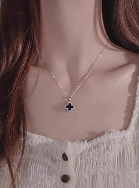 四叶草项链女款高级感轻奢锁骨链