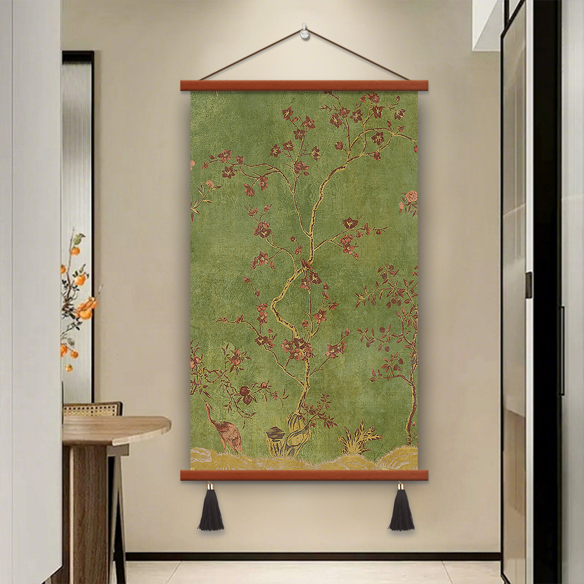 中古侘寂风装饰画高级感餐厅客厅沙发背景墙挂画酒店房间艺术壁画