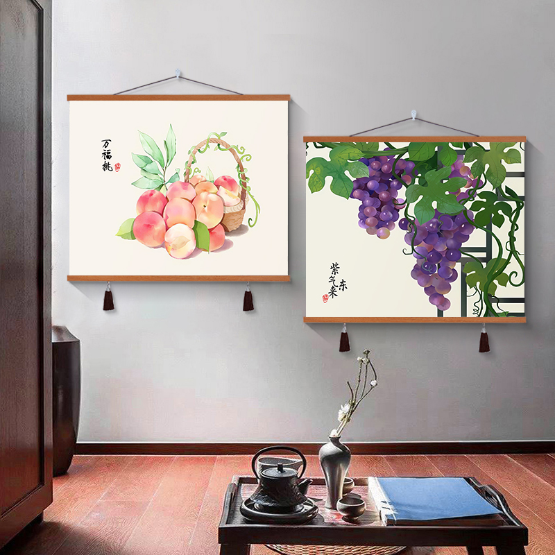 餐厅新中式一件定制装饰画