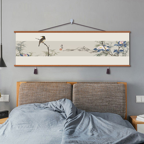 一件定制新中式床头挂画装饰画