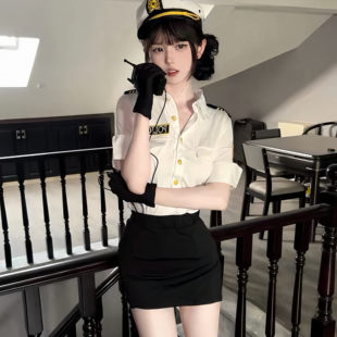万圣节少女暴君衣服性感女警cos制服警官女纯欲空姐角色扮演套装
