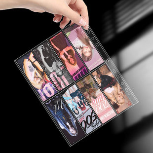 卡册贴纸书签收纳册竖八格周边小方卡防水大容量A4卡册活页内页